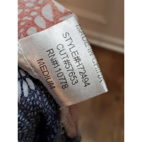 Hazel Hazel Hazel Women's Blue Floral 100% Rayon A-Line Casual Long Skirt Size M - Picture 9 of 10